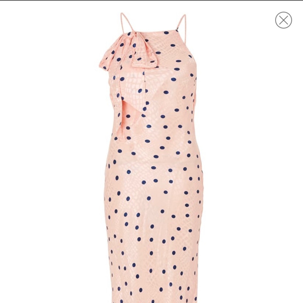 TOPSHOP midi/maxi square neck dress